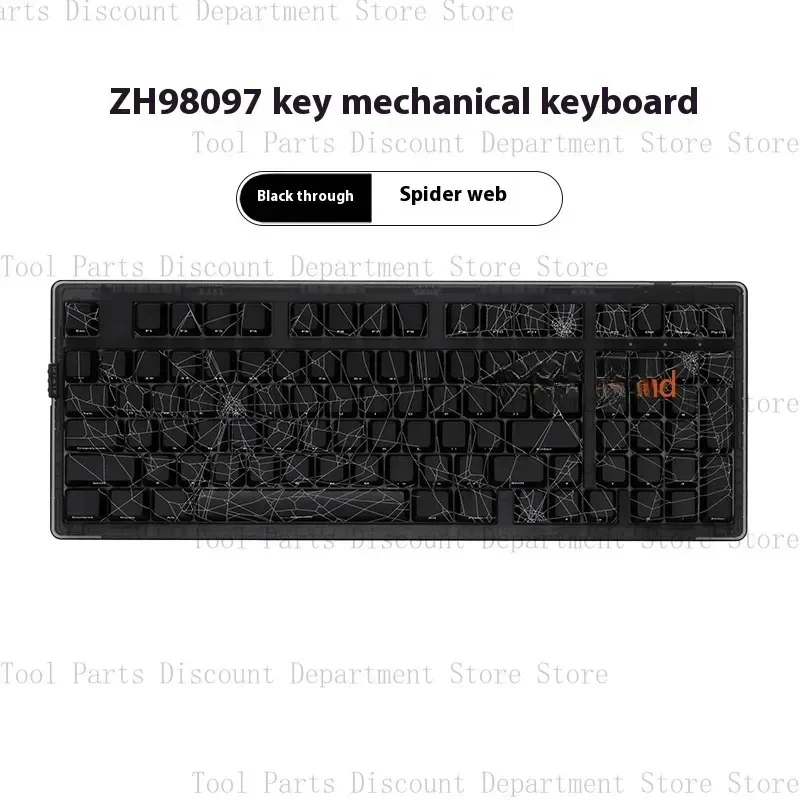 ZORNHER Zuohe ZH980 Spider Web Mechanical Keyboard 3Mode Wireless Gaming Keyboards RGB Hot Swap Customise Pc Accessories Gifts