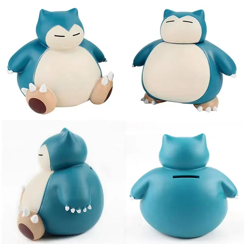 Pokemon Snorlax Anime Figure Model Piggy Bank Sitting Standing Snorlax Saving Pot Cartoon Doll Money Box Birthday Gift For Boys