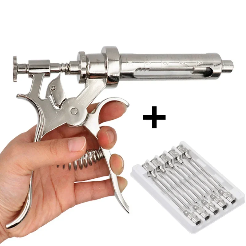 

10/20/30/50Ml Automatic Continuous Syringe Adjustable Vaccine Injection for Livestock Pig Cattle Sheep Chicken Optional Needles