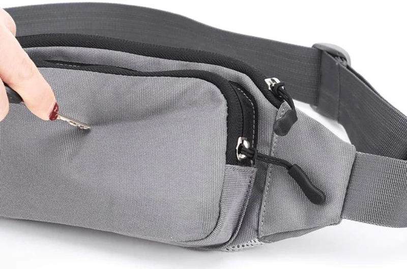 Wasserdichte Nylon-Gürteltasche für Herren und Damen, Bauchtasche, Hüfttasche, Känguru-Tasche, Sport-Lauftasche – Detail 4