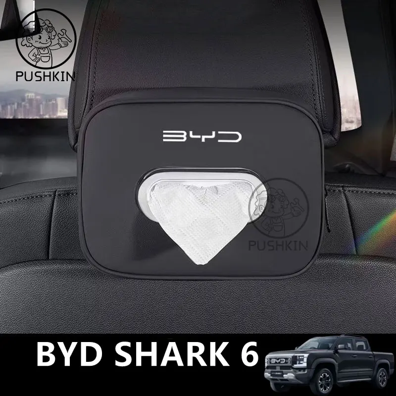 

Suitable For BYD SHARK 6 2024 2025 2026 Car Tissue Box Seat Rear Hanging Drawer Specialized Automotive Accessories