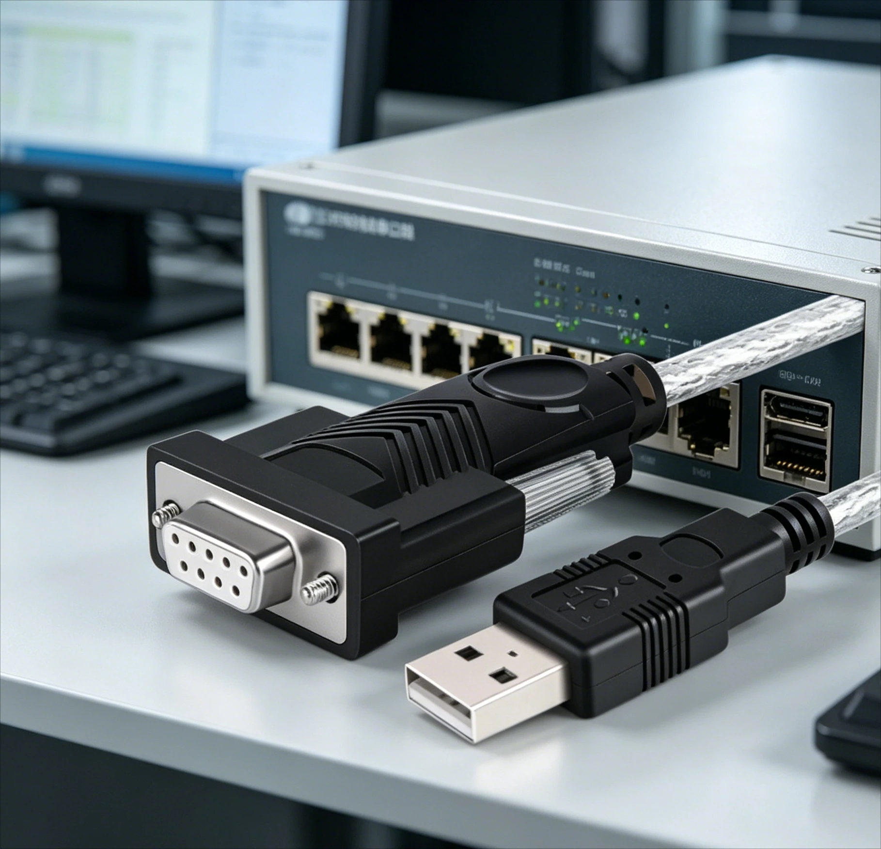 FTDI Chip USB to RS232 DB9 Female Serial Cable 1.8M USB 2.0 to COM Adapter Converter for Industrial Equipment PLC Win10/11
