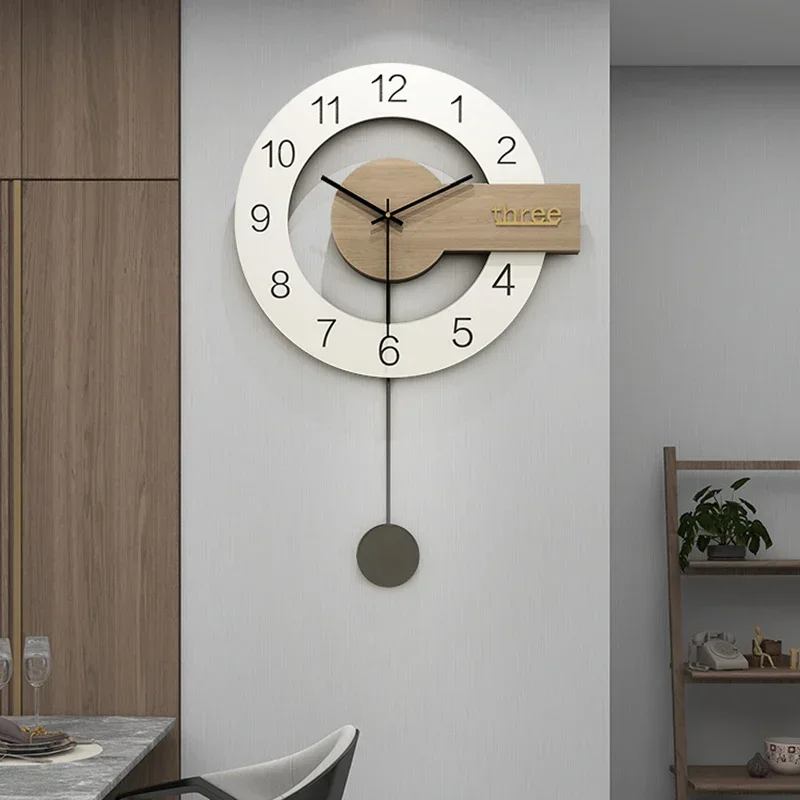 Nordic Restaurant Wall Clocks Fashion Minimalist Silent Wall Watch Creative Aesthetic Horloge Murale Living Room Decoration