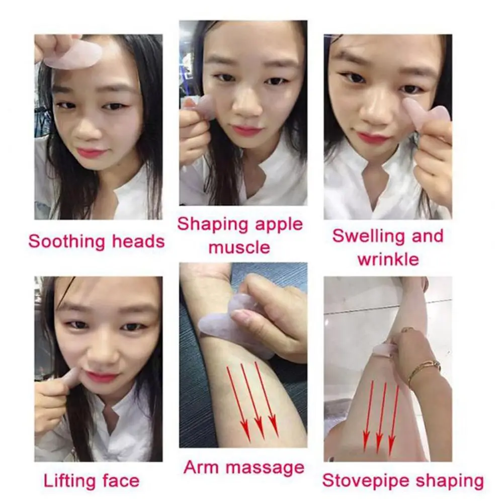 For Body Facial Lift Relaxation Jade Massager Anti Wrinkle Quartz GuaSha Board Massager