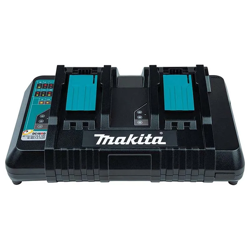 Imagem -04 - Makita-li-ion Dual Port Optimum Carregador Rápido Original Dc18rd 18v Lxt