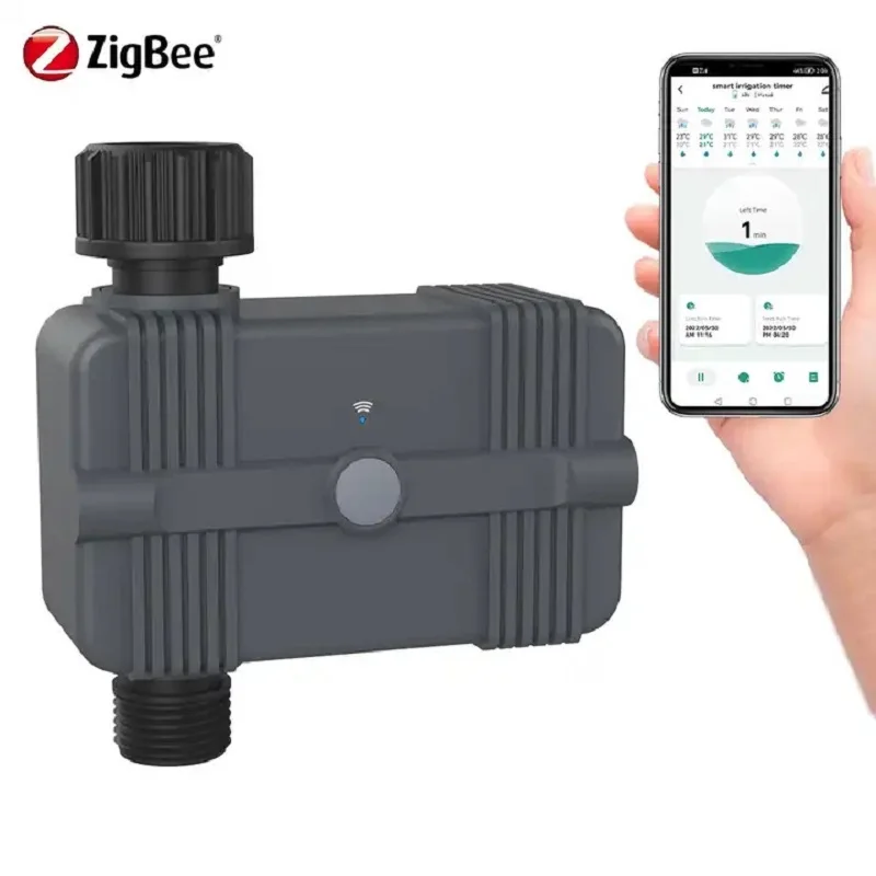 Smart ZigBee Wifi Water Timer Sprinkler Automatic Intelligent Tuya APP Garden Hose Drip Wireless Irrigation Controller