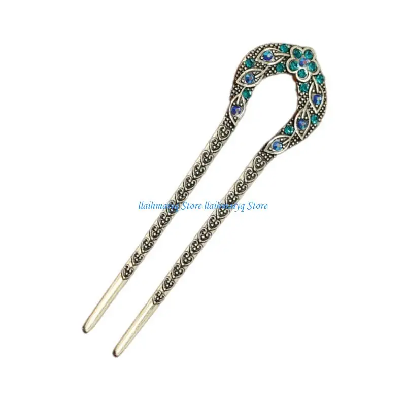 

573B Hair Chinese Ancient Alloy Hair Chopsticks Traditional Hairpin Traditional Hair Luxurious Jewelry