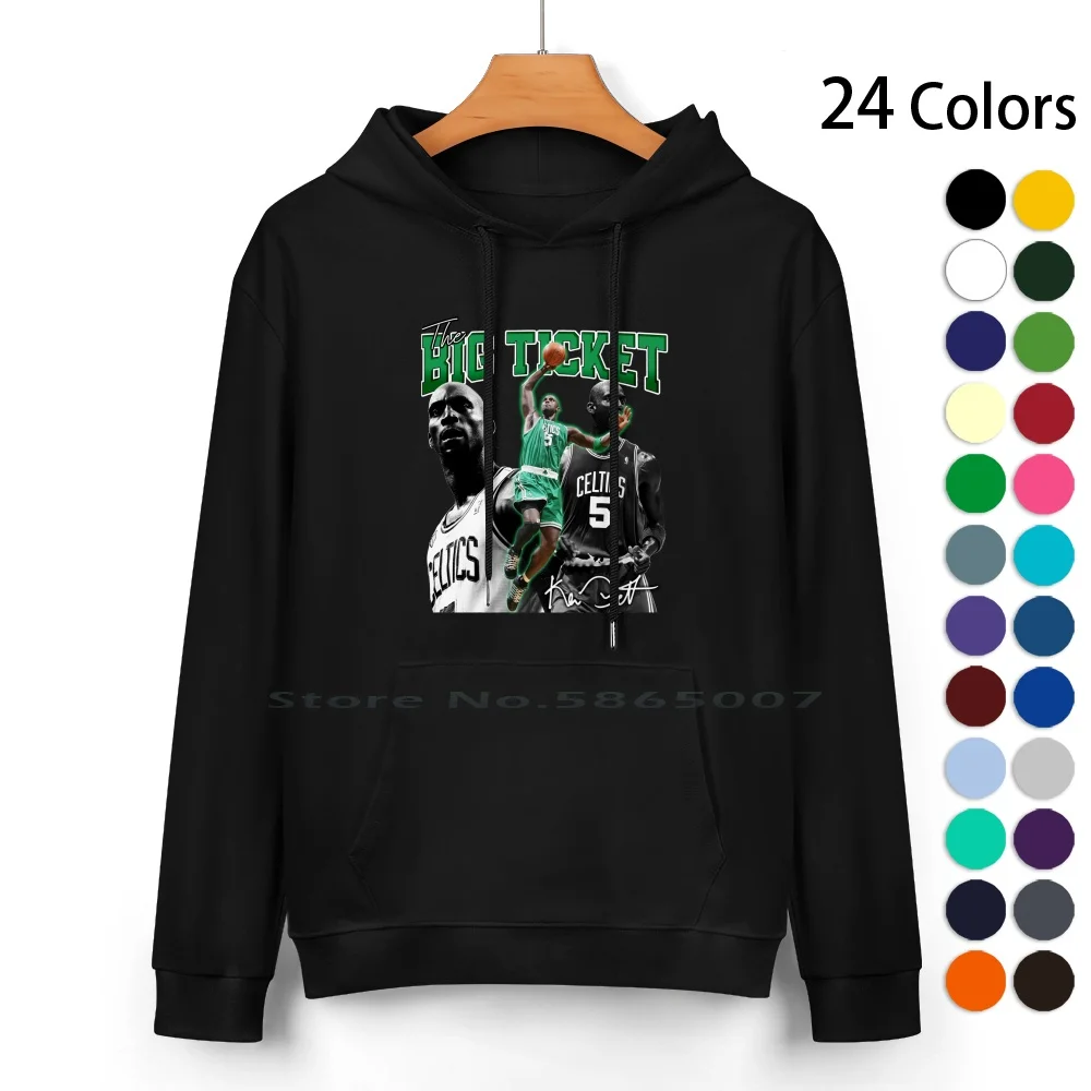 

Kevin Garnett The Big Ticket Boston Basketball Legend Signature Vintage Retro 80s 90s Bootleg Rap Style Pure Cotton Hoodie