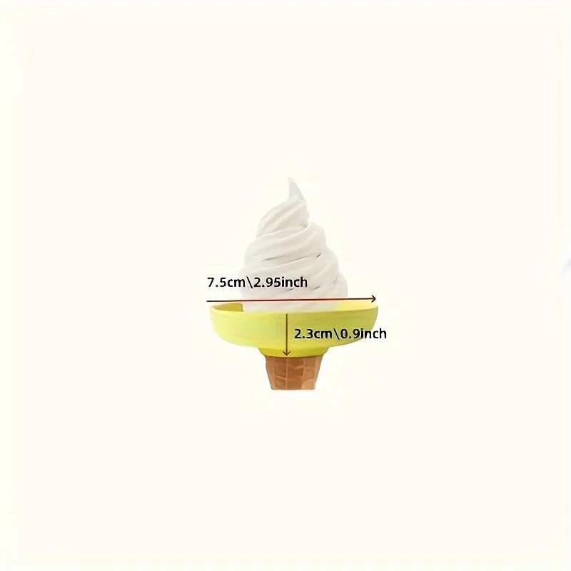 2Pcs Silicone Ice Cream Holder Stand Set Summer Popsicle Holder Leak-Proof Cone Support with Drip Guard Portable Mold Tray
