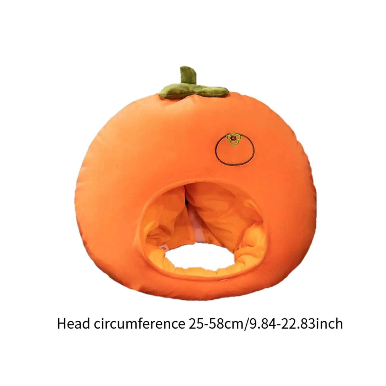 قبعة البرسيمون القطيفة للتصوير الفوتوغرافي قبعة أغطية الرأس الفاكهة الناعمة الإبداعية للحفلات #6