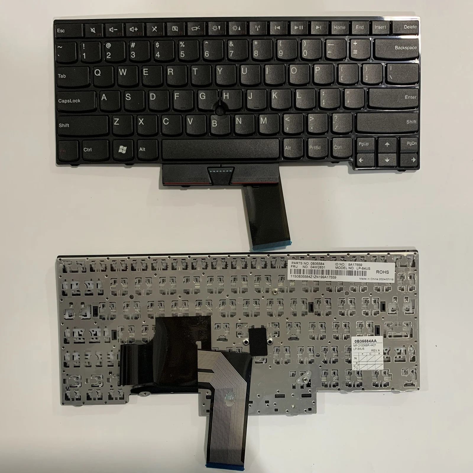 Teclado para Notebook Lenovo ThinkPad E430/E430C/E330/E430S/E435/S430/T430U/E445/E335/L330 com Layout US RU