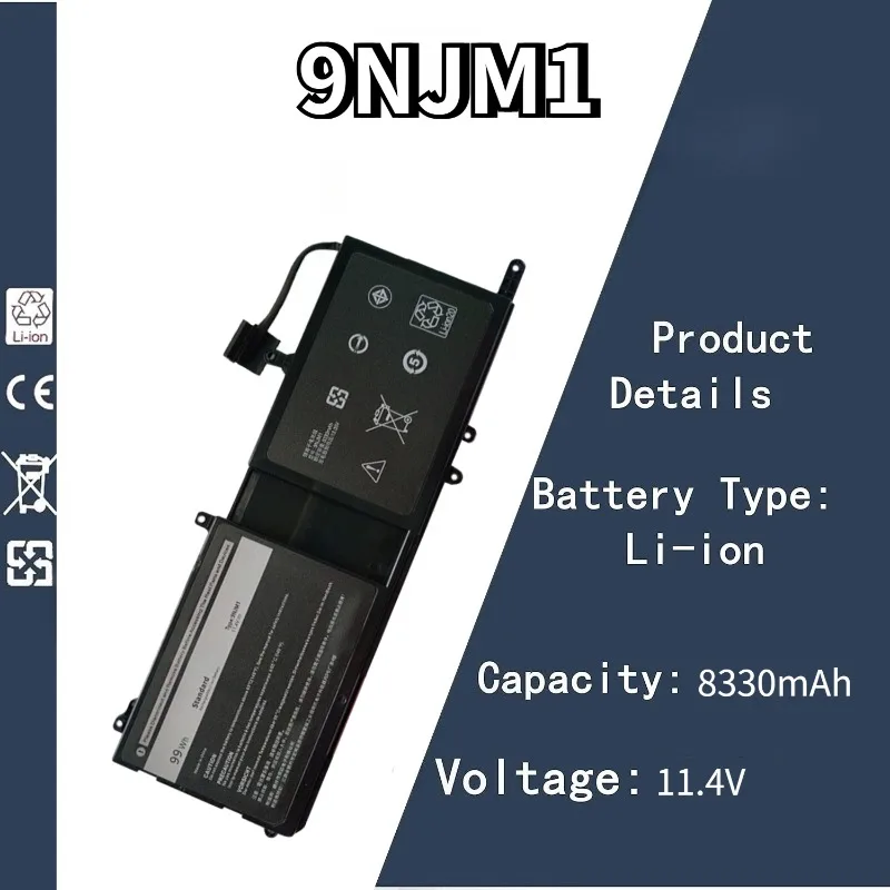 

Совершенно новый аккумулятор для ноутбука 11,4 В 8330 мАч 9NJM1 для Dell 9NJM1 15 R3 17 R4/R5 P31E P69F