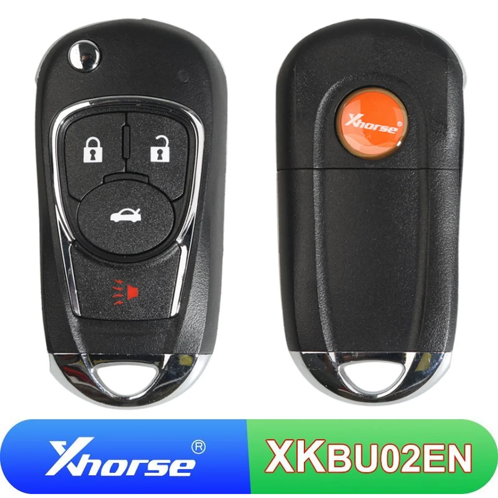 5/10 Pcs XKBU02EN Xhorse XK Wired Remote Key VVDI Car Key 4 Buttons Universal Flip Remote Key For Buick