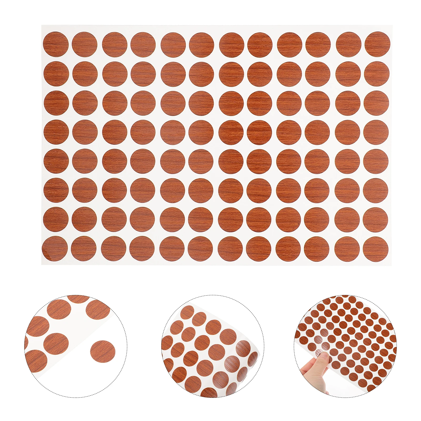 

Furniture Repair Stickers Self Adhesive Screw Covers Hole Plugs PVC Caps for Cabinet Bookcase Frame Dustproof Wear Resistant