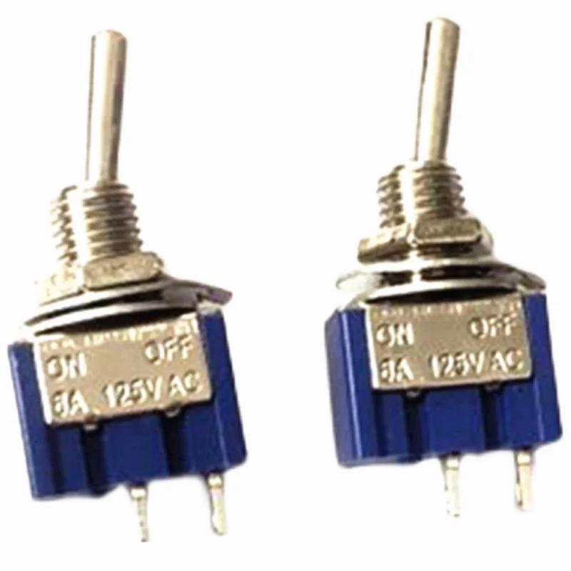 2 Pin SPST ON-OFF 2 Position 6A 250VAC Mini Toggle Switches MTS-101