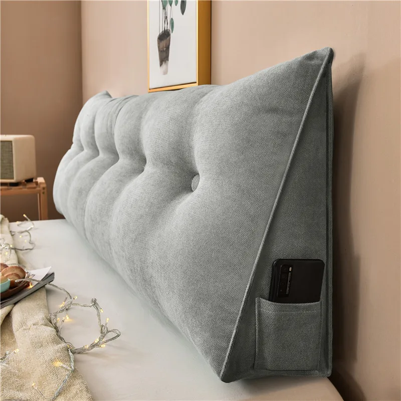 

Super Soft Home Bedroom Triangle Bedside Filling Cushion Removable Washable Sofa Bed Back Support Tatami Pillow Lumbar Backrest