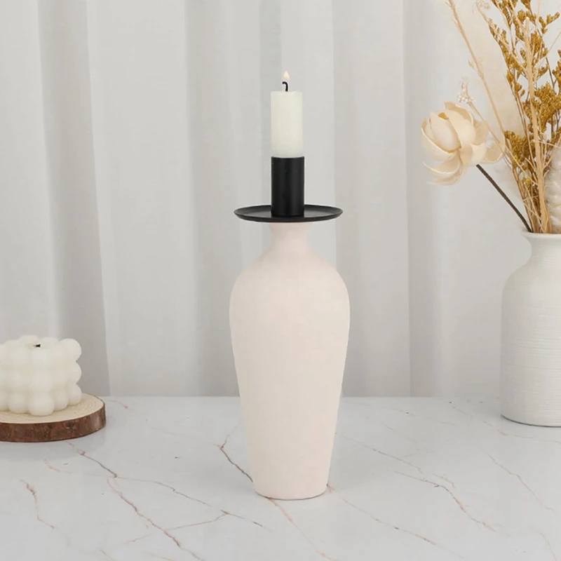 MAKE-elegante centro de mesa, tapas para botellas de vino, portavelas cónicos, insertos para botellas de vino, portavelas de hierro, hogar romántico