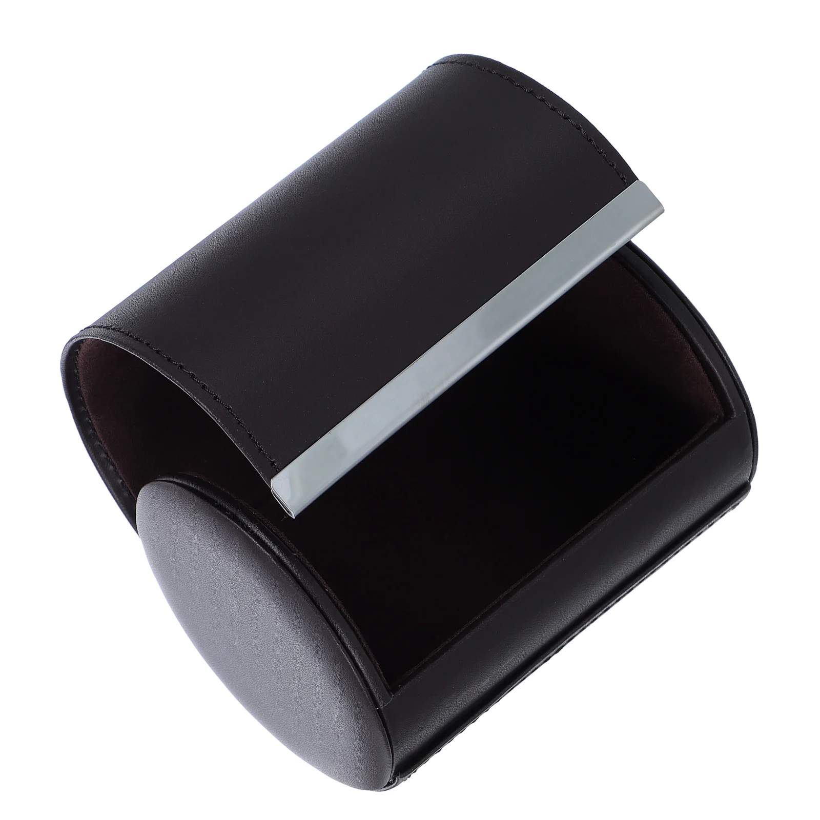 

Magnetic Tie Case Pu Cylindrical Design Anti-Wrinkle Travel Storage For Business Formal Wear Necktie Organizer