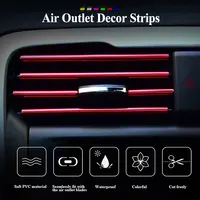 10Pcs 20cm Car Air Conditioner Outlet Decorative U Shape Moulding Trim Decor Strips Car Styling Car Door Edge Corner Protector 3
