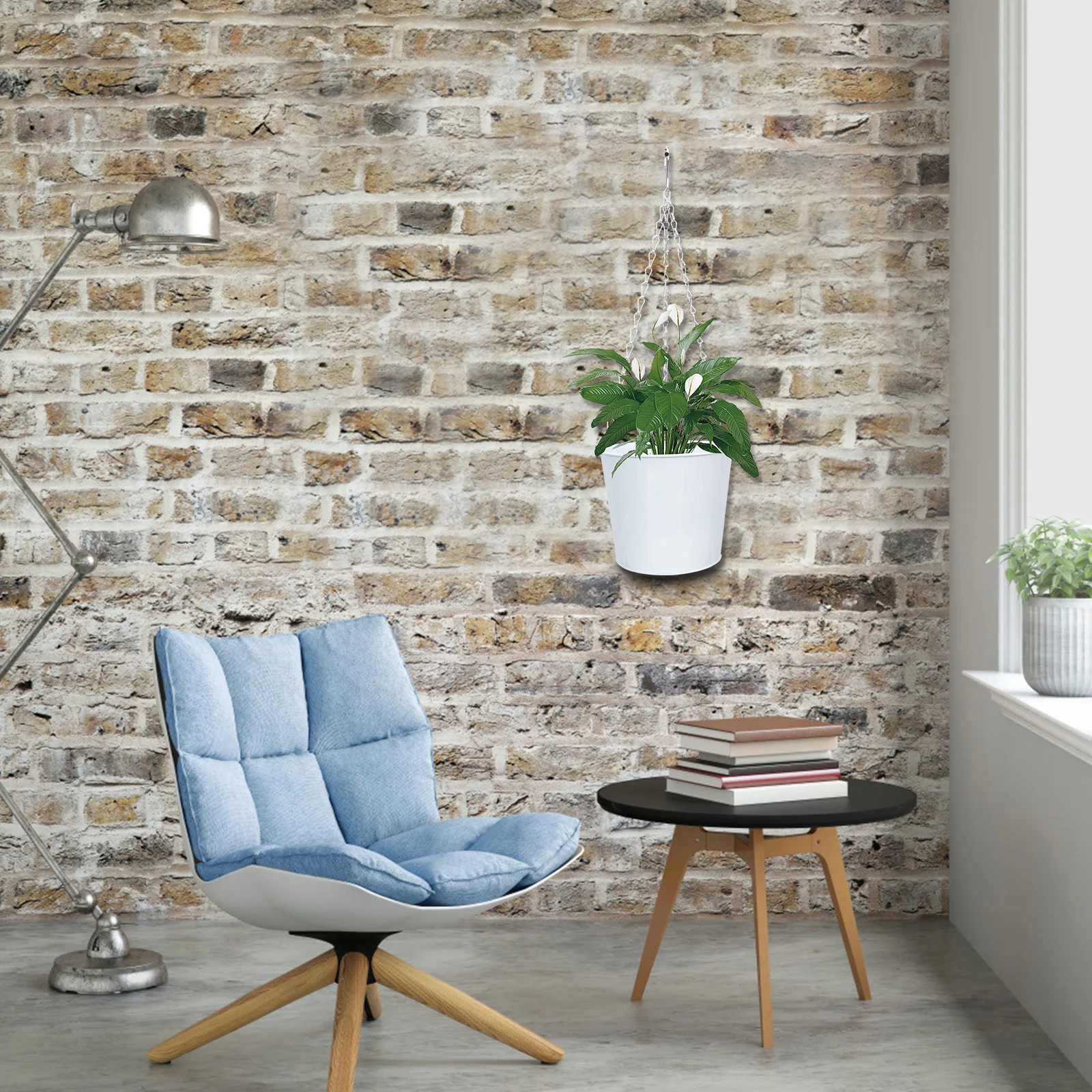 

Iron Hanging Flower Bucket Round Wall Mounted Flowerpot for Balcony Home Decor Indoor Plant Holder Retro Metal Planter Small