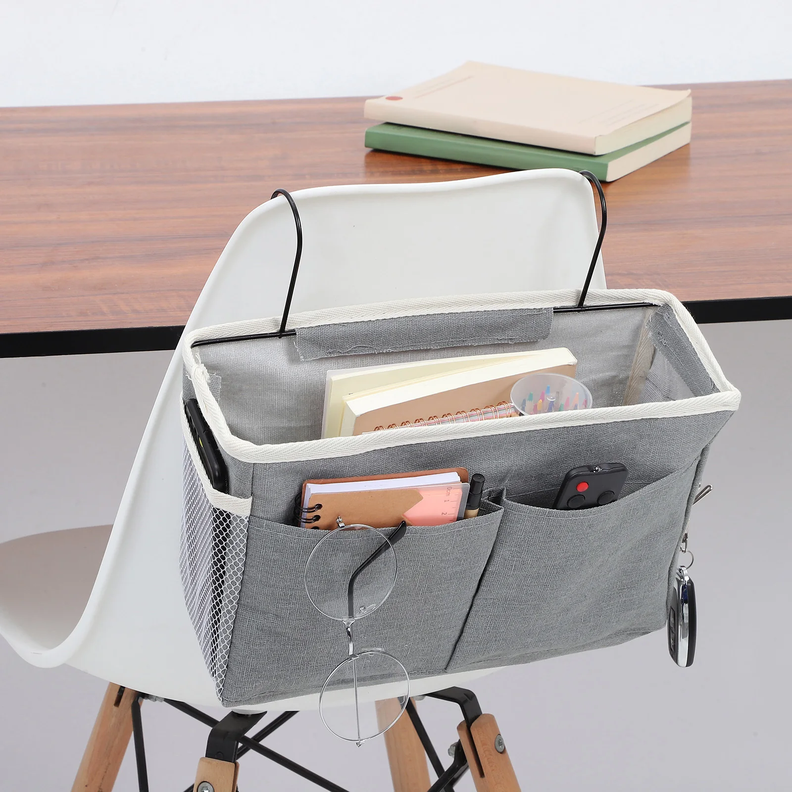 

Sofa Storage Bag Construction Hanging Bedroom Dorm Organizer Bedside Pouch Space Saving Design Easy Application