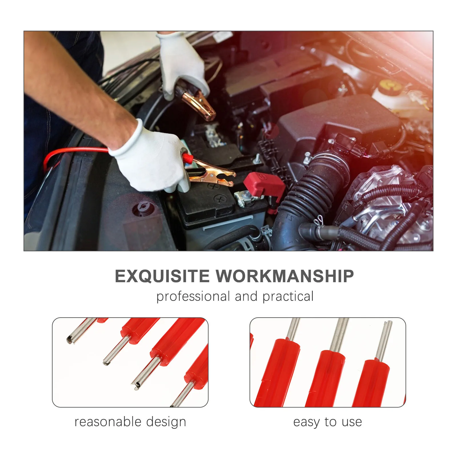 

6Pcs Dual Head Core Tool Tire Repair Screwdriver for Vehicle Motorcycle Bicycle Tyre Core Removal Efficient Disassembly