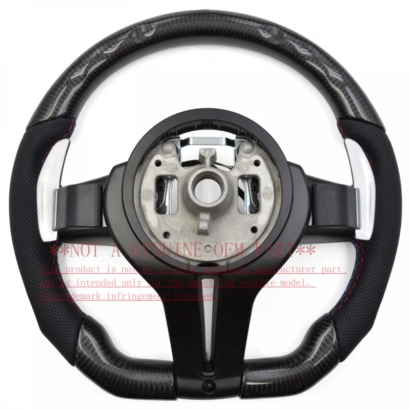 For BMW Steering Wheel Horn E60 T Shape Carbon Fiber  Line Three Color Center Mark Upper Cover Horn Shell