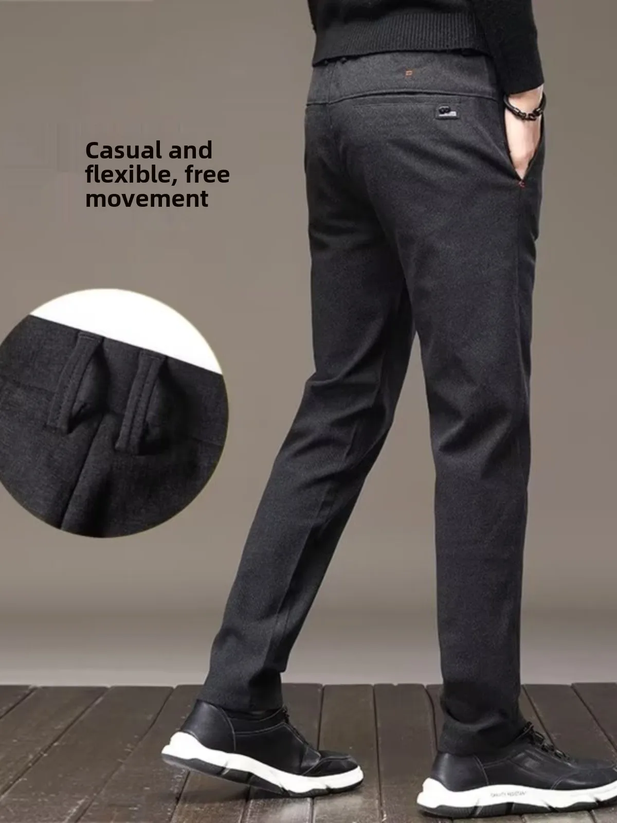 

Высококачественные мужские брюки Thiened Brued, прямые брюки Busin, повседневные осенне-зимние модные трендовые облегающие корейские брюки