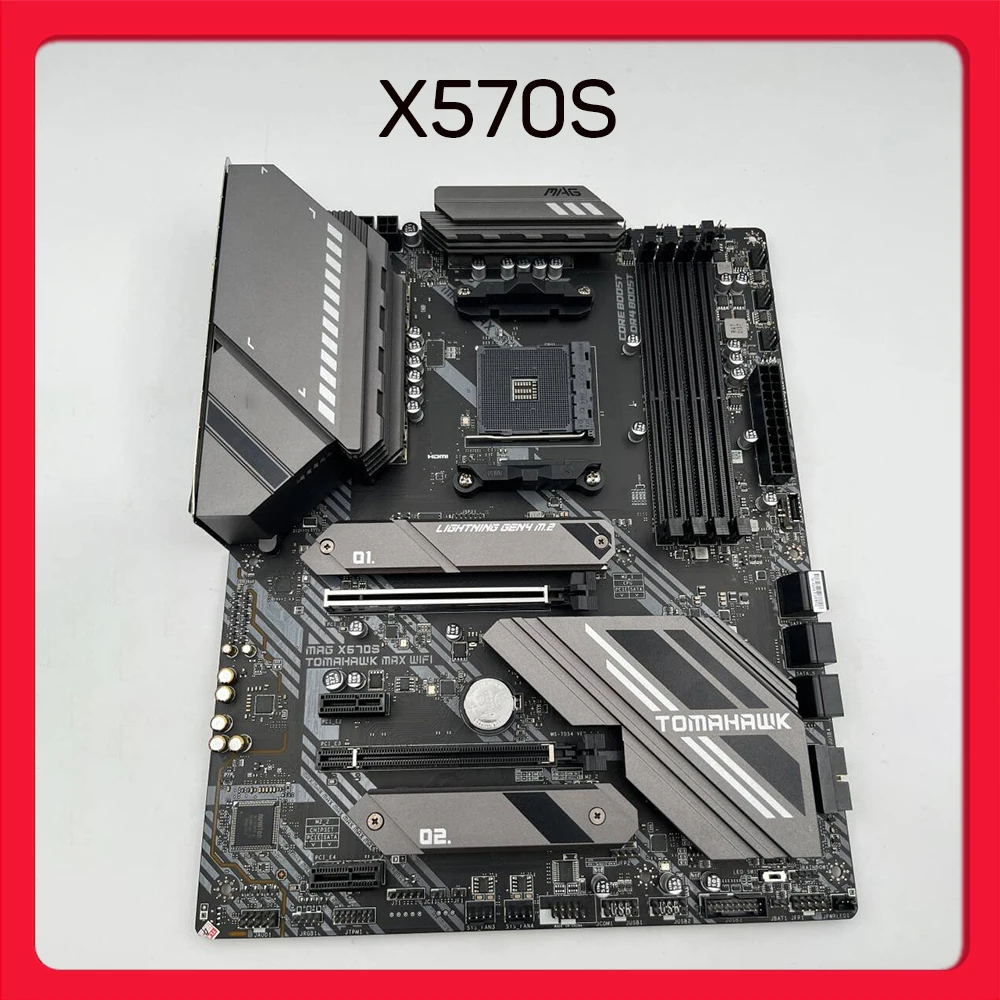 For M-s-i For AMD AM4 DDR4 128G PCI-E 4.0 M.2*2 SATA3 USB3.2 ATX Desktop Motherboard MAG X570S TOMAHAWK MAX WIFI