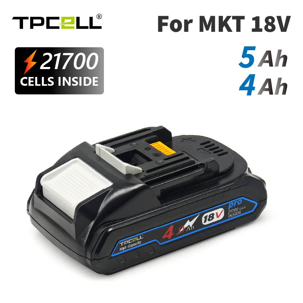 Аккумулятор BL1840 4AH/5AH 21700 Makita 18V для электроинструмента, замена литий-ионного аккумулятора LXT BL1840 BL1850 18V (BMS в комплекте)