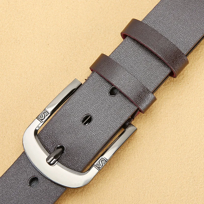 Neuer Herren-Gürtel aus echtem Leder, Retro-Freizeitgürtel, modischer Gürtel, Luxusmarke, luxuriöser, hochwertiger Gürtel für Herren, zur Jeansdekoration – Detail 3