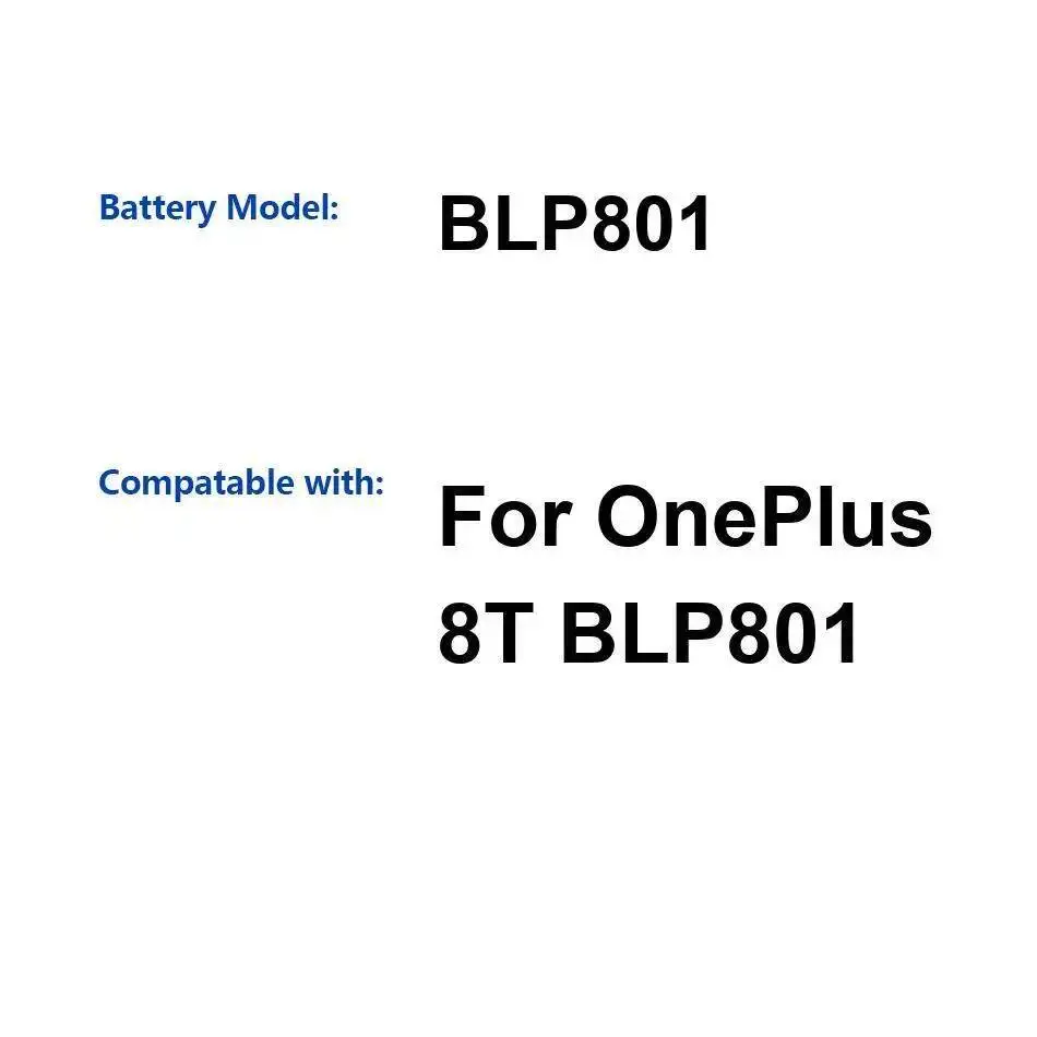 بطارية الهاتف المحمول Oneplus 8T عالية الأداء بقدرة 2250 مللي أمبير في الساعة BLP801 صديقة للبيئة