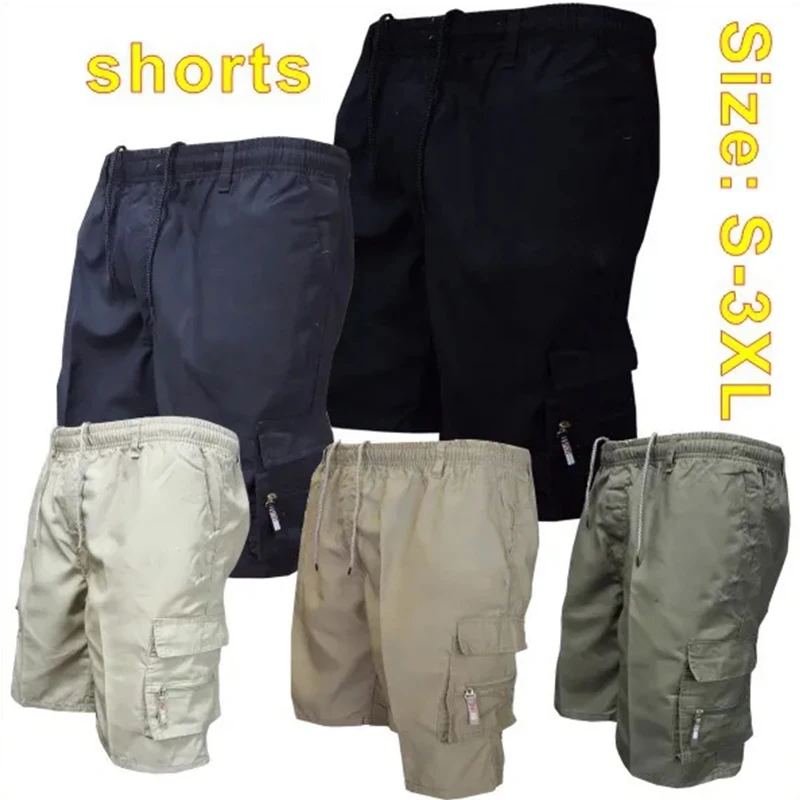 

Newest Mens Cargo Shorts Side Multi-pockets Men Loose Work Shorts Casual Short Pants Male Plus Size Summer Outdoor Shorts