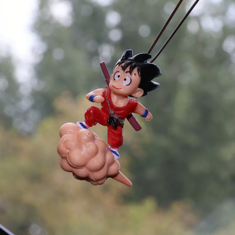 New Dragon Ball Car Pendant Son Goku Cartoon Creative Car specchietto retrovisore Charm Cute Anime Car Somersault Cloud Hanging Ornament