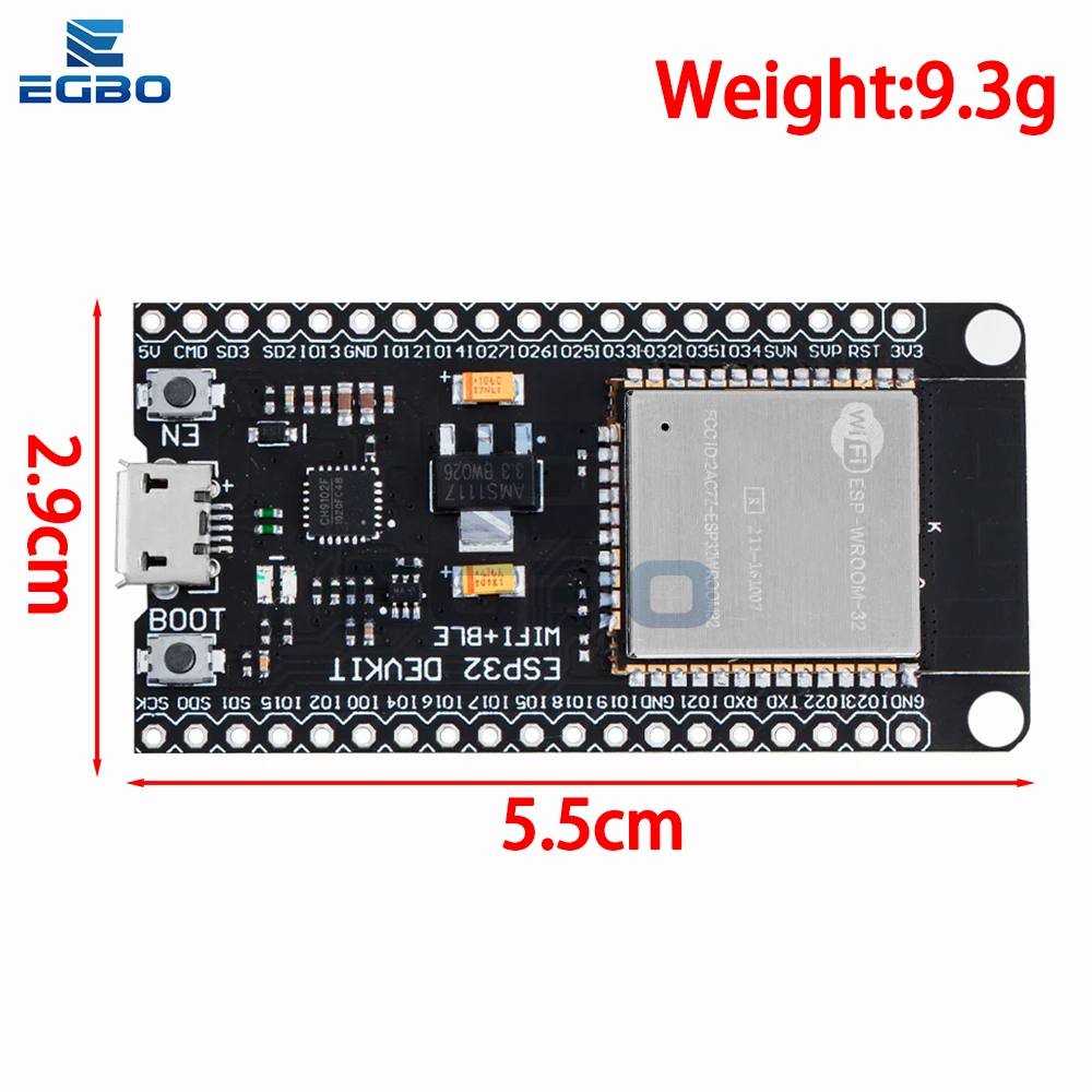 EGBO MH-ET LIVE ESP32 Development Board WiFi+Bluetooth Ultra-Low Power Consumption Dual Core ESP-32 ESP-32S CH9102 For Arduino