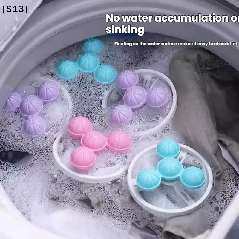 

Wash Machine Lint Filter Ball Floating Hair Catcher Reusable Laundry Lint Remover Anti Clog Home Clothes Washing Accessories[Q]