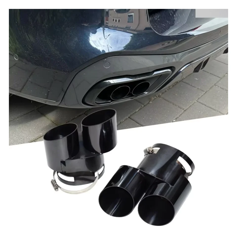 For BMW X5 X6 X7 G05 G06 G07 19-24 Car Exhaust Tip Cover SUS304 Stainless Steel TailPipe Cover Upgrade M60i Muffler Tip Nozzle