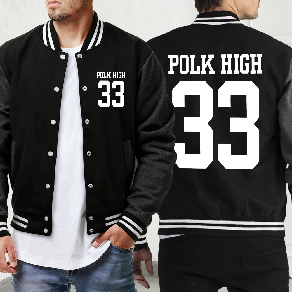 

New York Go Forward Bravely Print Man'S Sport Jackets Vintage Button Veste Street Soft Baseball Uniform Fashion Basics Clothes