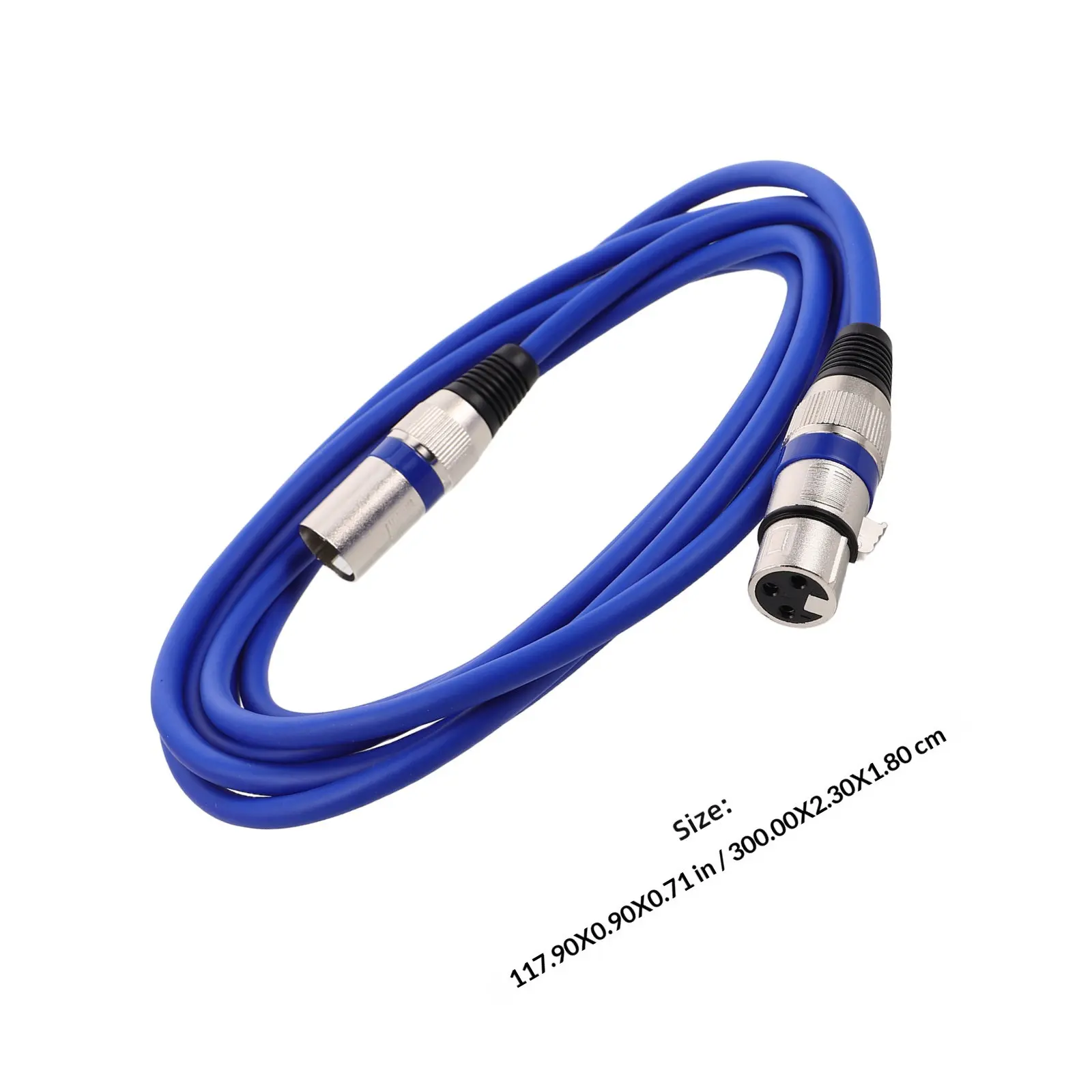 3Pcs Xlr Male to Female Balanced Microphone Cable Color-Coded Noise-Free Audio Cord for Recording Studio Mixer Live Performance