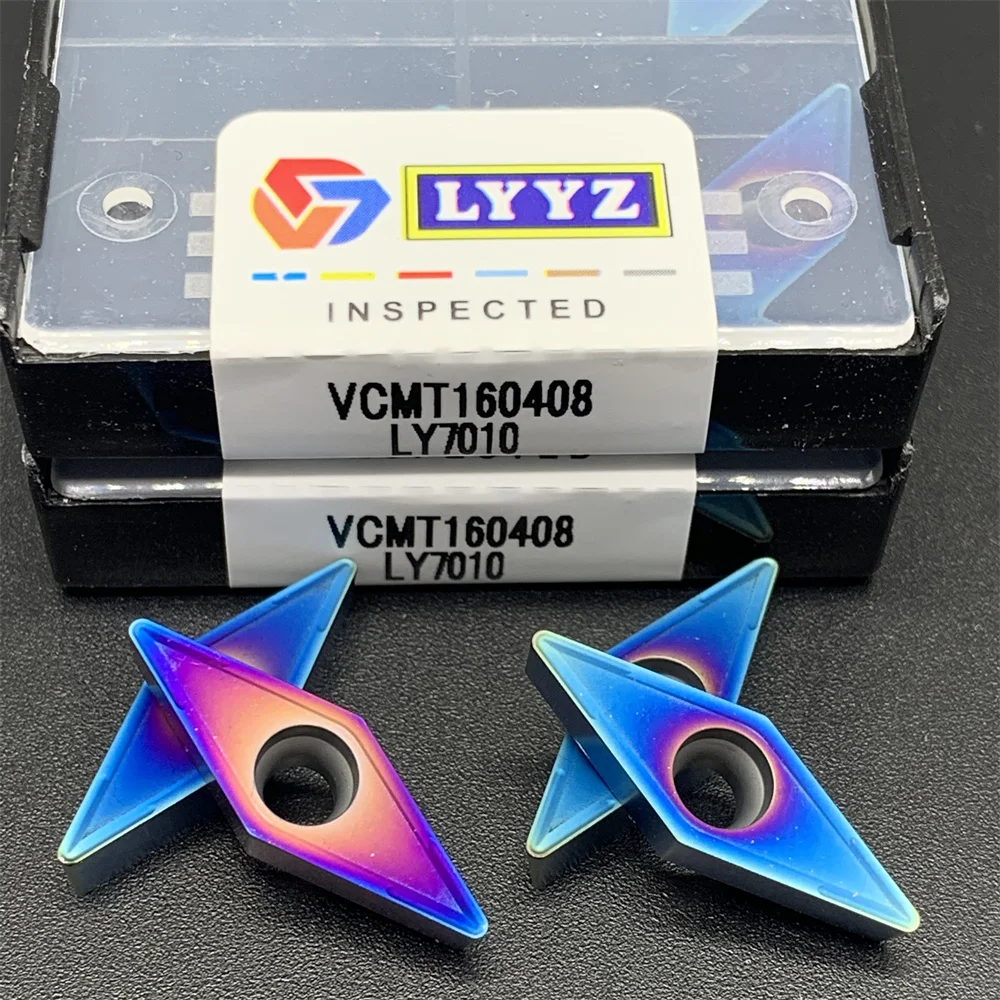 High-quality Blue Nano VCMT160404 LY7010 VCMT160408 LY7010 Turning Tool Blue Flame Series CNC Milling Blades VCMT160404/08