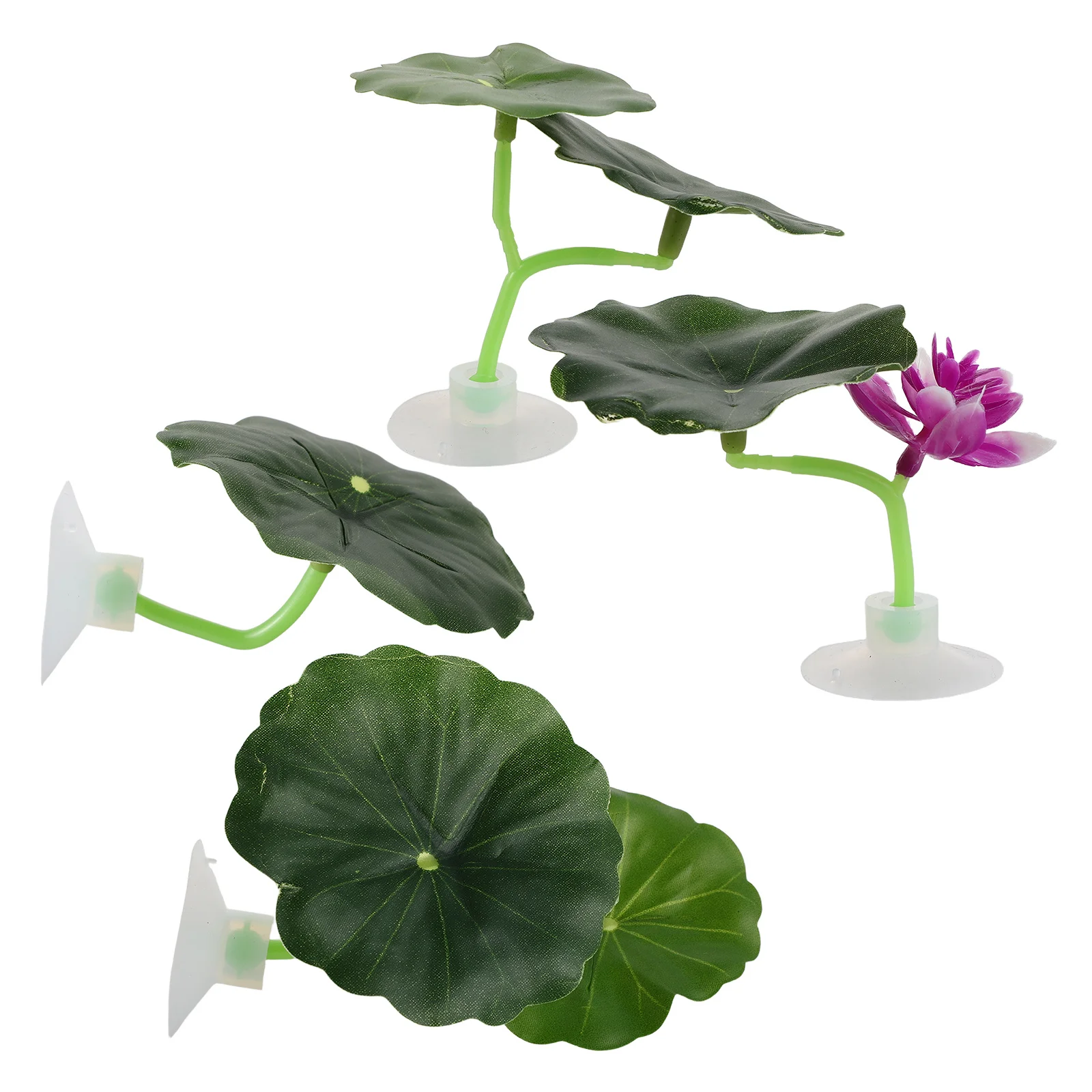 

4pcs Artificial Betta Leaf Hammock With Suction Cup Betta Fish Tank Accessories Realistic Aquarium Simulated Green Plants