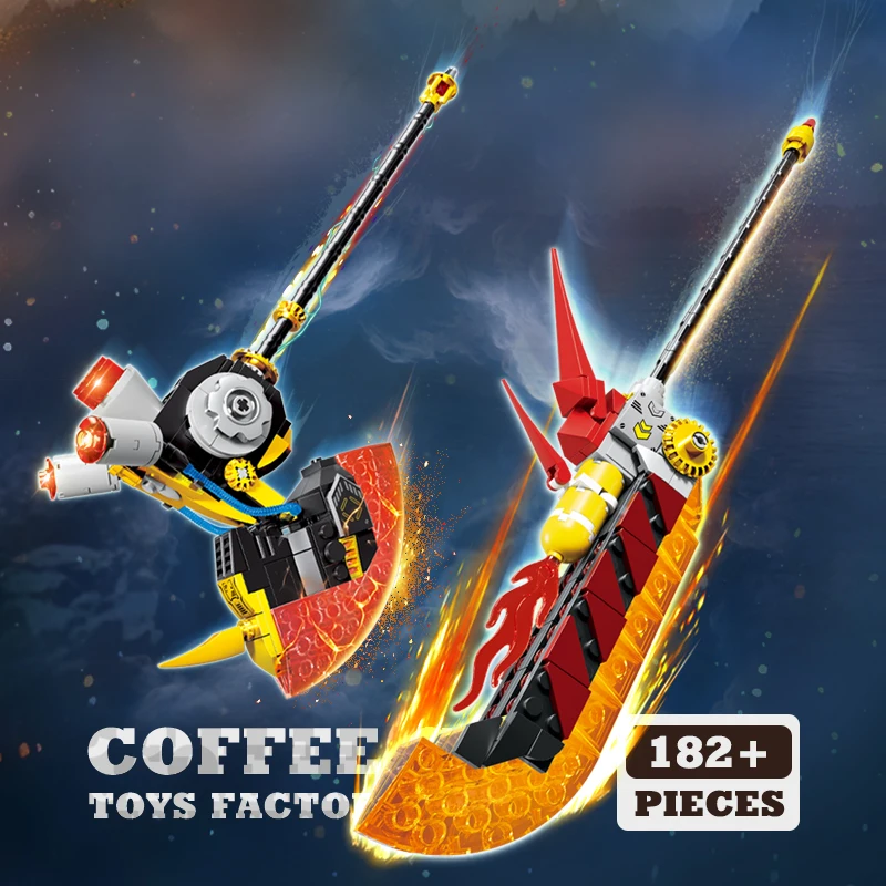 

Креативные блоки оружия MOC, игрушки-пазлы, аниме топор, модель меча, детский мультяшный топор «сделай сам», строительные блоки, подарки для мальчиков