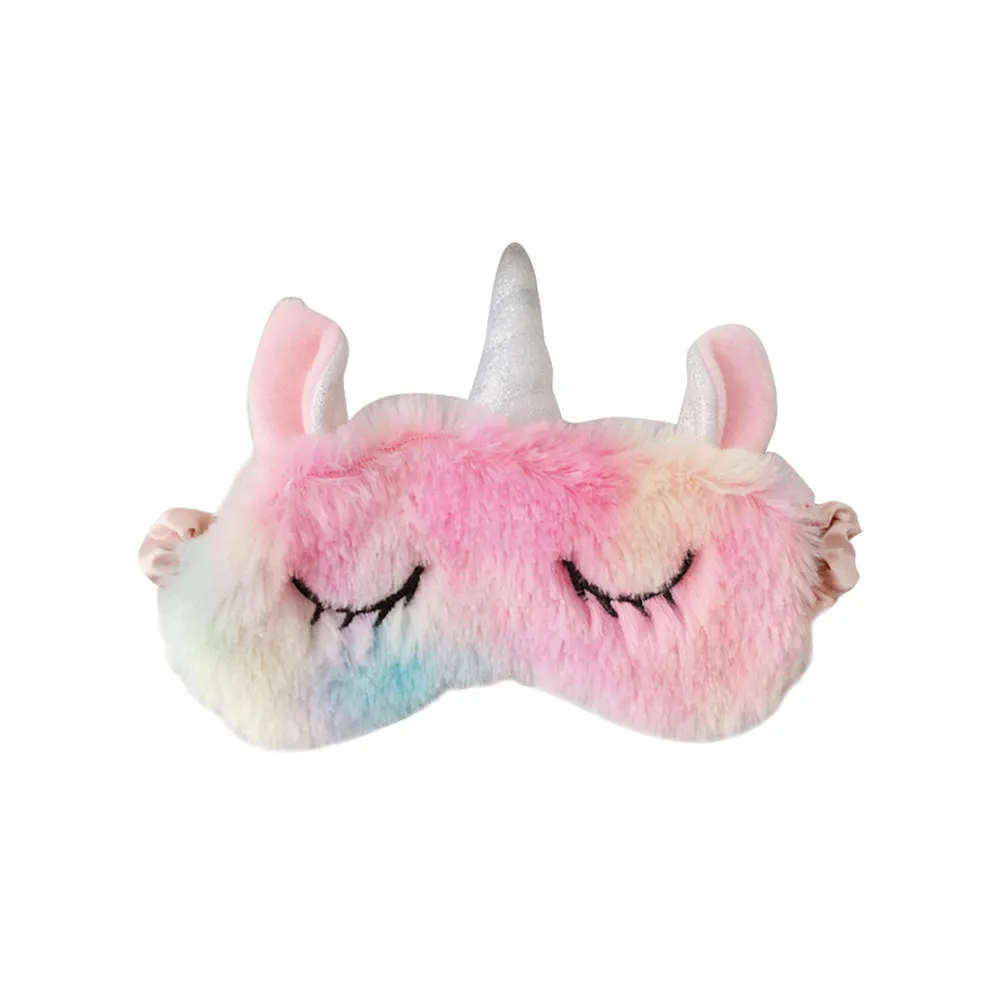 Unicorn Eye Mask for Sleeping Women Light Blocking Sleep Cover Home Travel Flight Bus Adjustable Elastic Hoop Soft