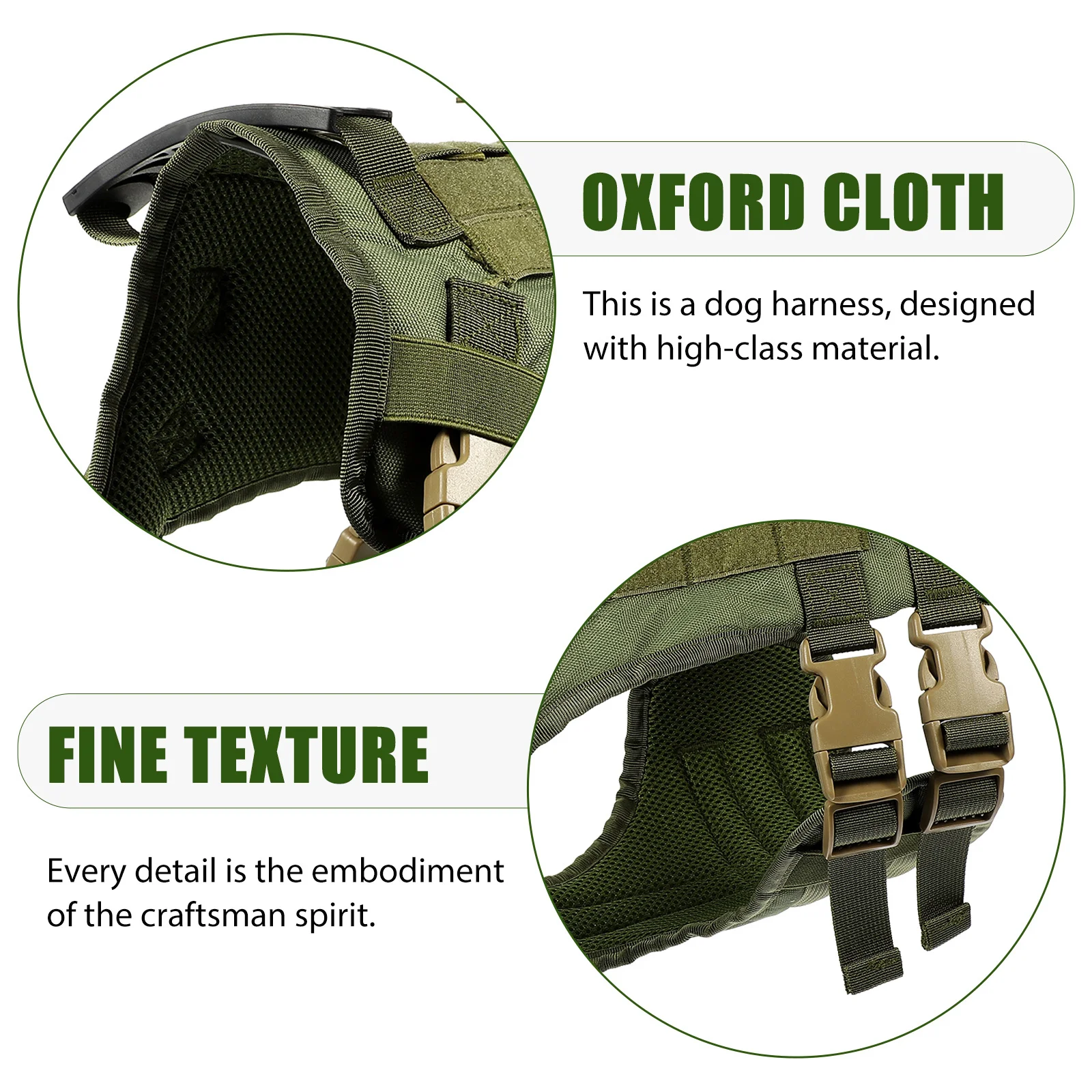 

Durable Oxford Dog Harness German Shepherd Vest Service Dog Accessory Lightweight Comfortable Wearable Easy Walking