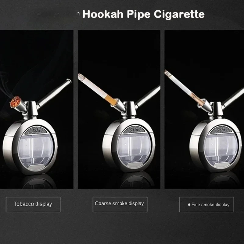 ZOBO Metal Smoking Pipe with Tobacco and Cigarette Bowl Double Filter Water Cycle Smoke Dry Herb Hookah Shisha Pipa Accessories view 5