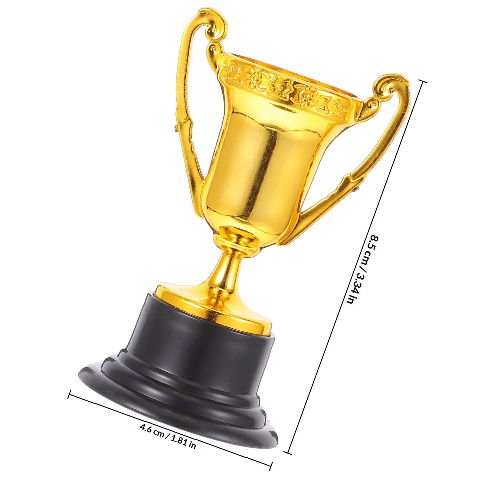 10Pcs Compact Plastic Award Trophies Small Prize Cups for Recognition Party Games Classroom Rewards Home Mood Boosting