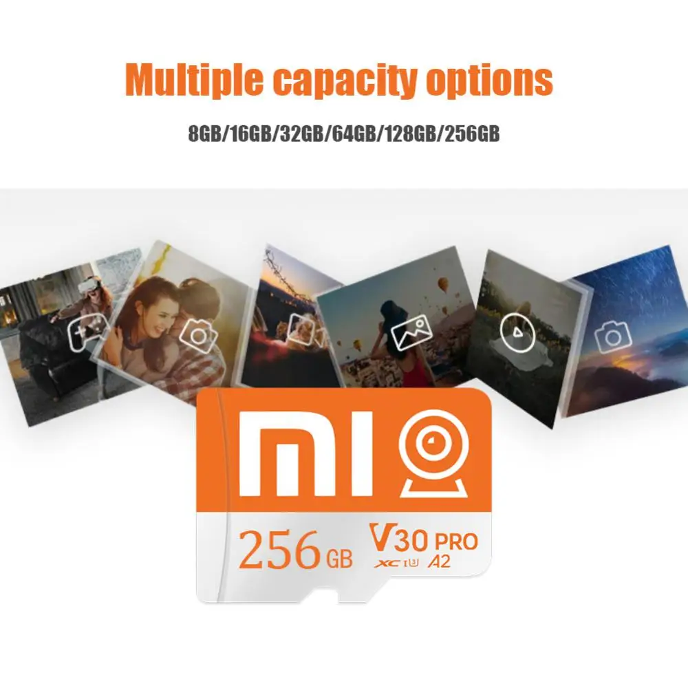 Xiaomi Memory Card Mini 128GB Micro Card Class 10 256GB SD/TF Flash Card With Free SD Adapter for Mobile Phone Computer Camera