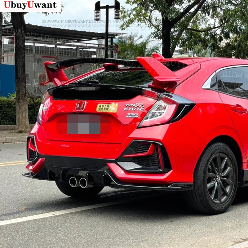 ABS Dynamics Type R Style Big Rear Spoiler Wing For Honda Civic FK7 5-Door (2017-2022) – Unpainted