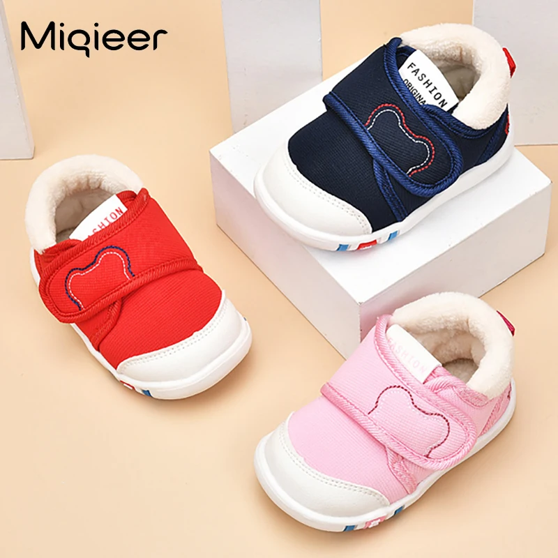 

Spring Autumn Kids Indoor Shoes Baby Toddler Soft Non-slip Shoes Casual First Walker Boys Girls Outdoor Cotton Slippers 0-3Y