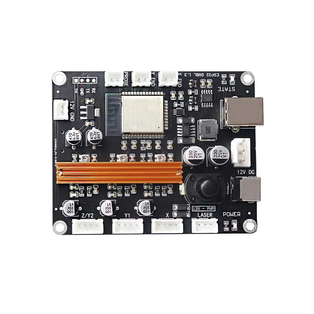 Scheda di controllo della macchina per incisione laser CNC dual-core ESP32 Circuito Grbl Porta USB per scheda di controllo dell'azionamento integrata a 3 assi